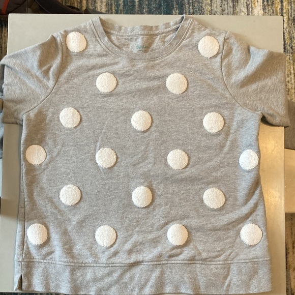 Boden Gray Sweatshirt with White Polka Dots - Picture 6 of 6